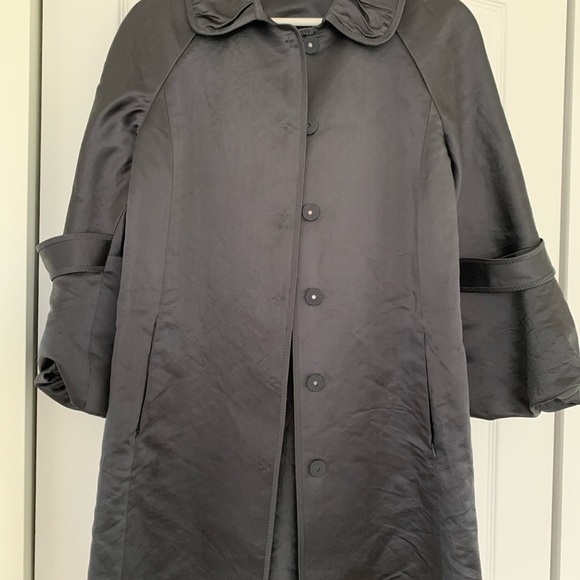 Elie Tahari grey silk coat in perfect condition - Picture 3 of 5
